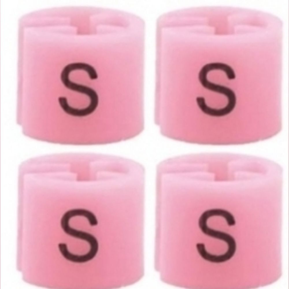 🔹️NIB Pink Small Plastic Clothing Clip On Hanger Size Tags